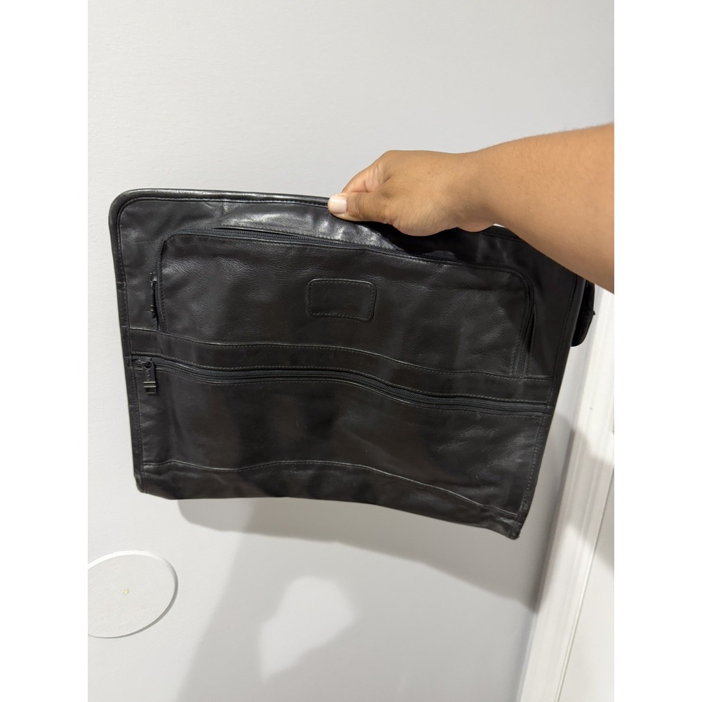 VTG Tumi Leather Laptop Insert Sleeve Document Pouch Bag Black Attache Case L